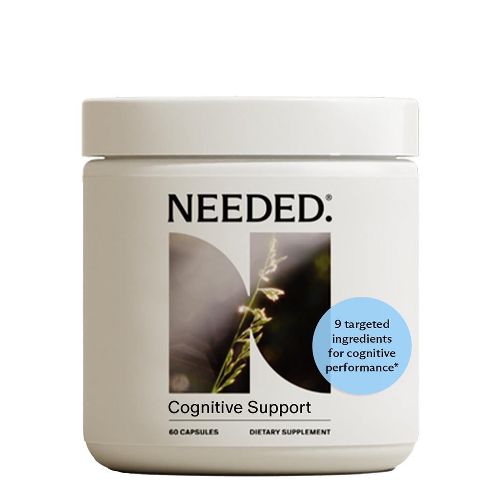 Necesitado. Apoyo cognitivo - Suplemento integral con Ashwagandha, Reishi &amp; Lion's Mane Mushrooms, Breastfeeding Safe - Soportes Focus, Atención, &amp; Memoria, 30-Day Supply