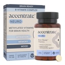 Suplemento cerebral para Focus, Atención, Mood TENIDO Complejo de vitamina B TENIDO Salud cerebral TENIDA Multivitaminada w/L-Methylfolate (5-MTHF), Cofactores Methyl-B12 & P5P TEN MTHFR Suplemento