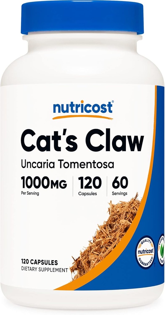 Nutricost Cat's Claw 1000mg, 120 Capsules - Vegetarian Caps, Non-GMO y Gluten Free, 60 Servings