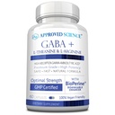 Ciencias aprobadas GABA+ - Fomentar la calma, mejorar el sueño, aumentar el humor - GABA, L-Theanine, L-Arginine, vitamina B6, BioPerine - alta absorción - 60 cápsulas - Vegan