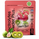 PowderVitamin Electrolytes Powder Plus (50 Servings) Guava Kiwi Electrolyte Powder Zero Calorie Keto, 0 Azúcar, No Maltodextrin,1000mg Potasio, 120mg Calcio,120mg Magnesio, Hidratación Powde