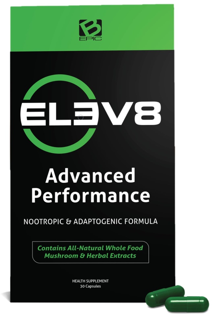 BEpic ELEV8 Advanced Performance Supplement - 30-Day Supply (30 Capsules) ← Desbloquear antiguos secretos medicinales para la salud y el funcionamiento óptimos (Packaging May Vary)