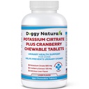 Citrato de potasio Plus Suplemento de arándano para perros (100 Tablets) - Urinary Tract Support-Helps Deter Formation of Calcium Oxalate Stones - Deters Bladder & Kidney Stones (Made in U.S.A)