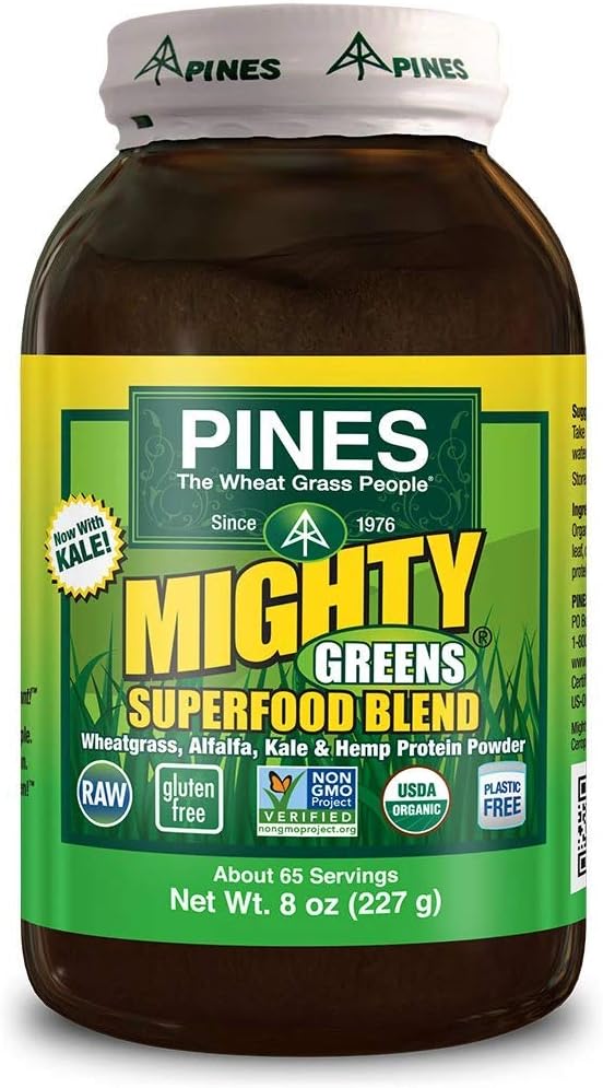 Pines verdes orgánicos poderosos superalimentos Blend, 8 onzas