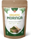 Orgánica Moringa Leaf Powder – USDA Certified Green Superfood  sometida Natural Energy & Immune Support – Vegan, Non-GMO, Gluten-Free – Pura Moringa Raw para Smoothies, Teas, Cooking – 8oz Bolsa sellable