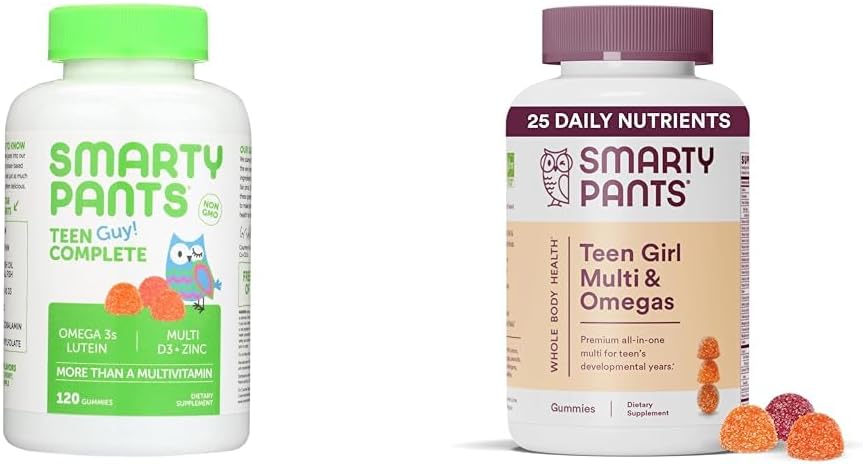 SmartyPants Adolescente Guy Multivitamin Gummies: Omega 3 Fish Oil (EPA/DHA) " Adolescent Girl Multivitamin Gummies: Omega 3 Fish Oil (EPA/DHA)