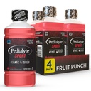 Pedialyte Sport Electrolyte Drink, Fast Hydration with 5 Key Electrolytes for Muscle Support Antes, Durante, " After Exercise, Fruit Punch, 1 Liter, Pack of 4