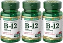 Rebono de la naturaleza B-12 Tablas de disuelve rápido 500 Mcg, 300 Tabletas (3 X 100 Botellas de Conteo)