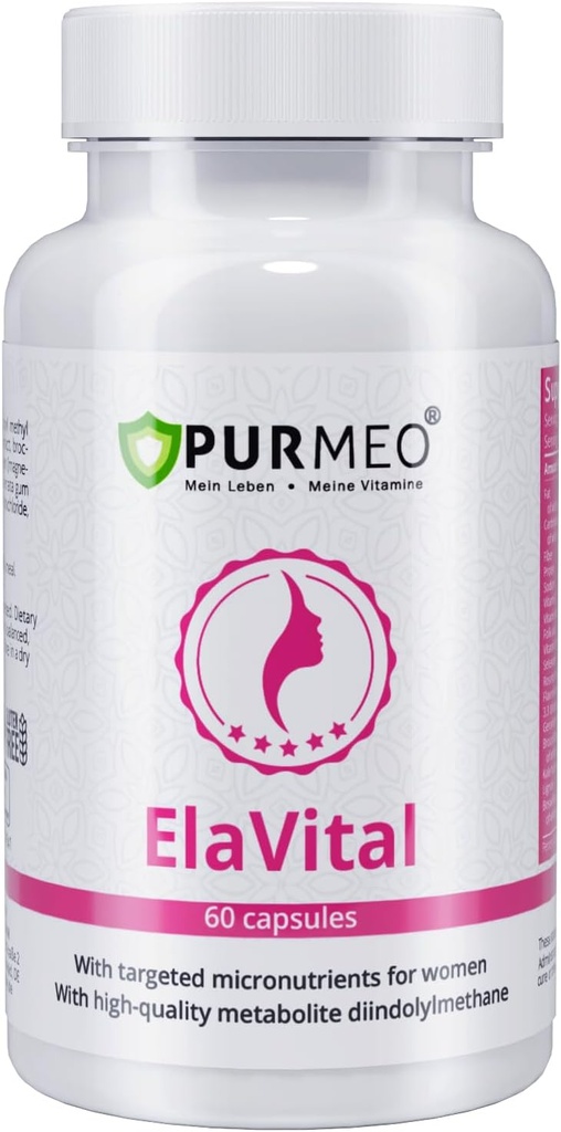 Complejo DIM alemán para mujeres - Confía en Marien Apotheke (Est. 1903) - Balance hormonal " Apoyo a la salud del pecho con Sulforaphane, Flaxseed " Multivitaminas - Vegan, 60 cápsulas