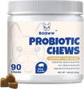 Probióticos para perros - Mejorar la picazón de la piel, los oídos, el equilibrio de la levadura, las alergias, la inmunidad de salud, la salud del perro, la salud digestiva con prebióticos, los perros probióticos, reducir la diarrea, 90 chews (Pork)