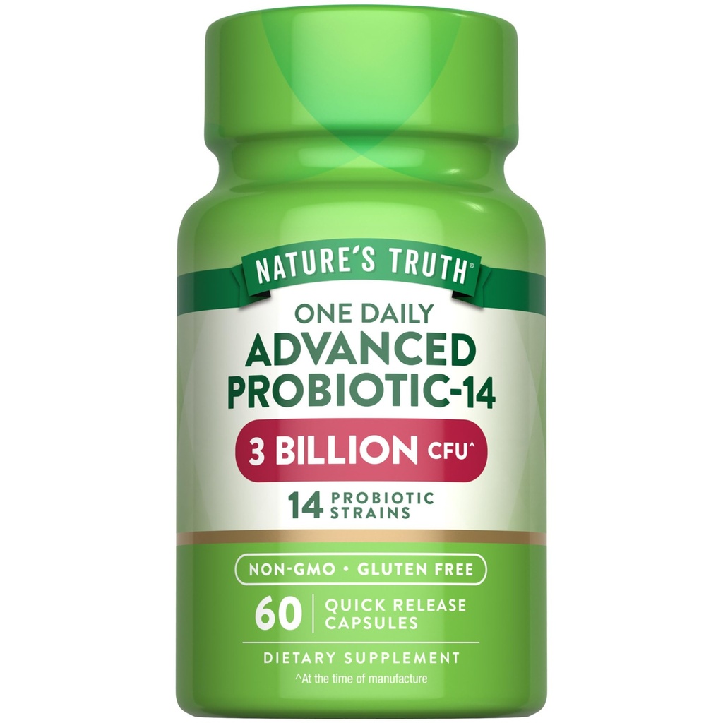 La Verdad de la Naturaleza Probióticos Capsules ← 3 Billones CFU TENIDO 60 Conteo Silencio para Hombres y Mujeres TENIDO 14 Estrasas ANTE No GMO &amp; Gluten Suplemento Libre