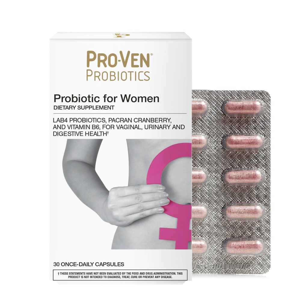 Pro-Ven Probiotics for Women | 17.5 Billion CFU | Vaginal, Urinary Tract & Digestive Health | Lactobacillus Acidophilus, Cranberry & Vitamin B6 | 30 Capsules | Vegetarian, Gluten Free & Lactose Free