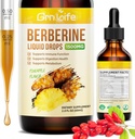 Suplemento bereberina, 1500mg gotas orgánicas bereberinas con canela de Ceylán, Melón de Bitter - soporta inmuno y metabolismo, Vegan, Pineapple Flavor-2 FL Oz