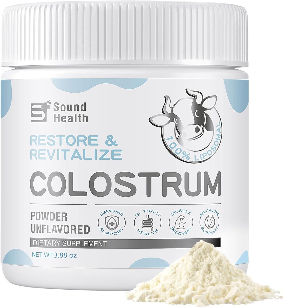 Colostrum Supplement Powder for Humans - Organic Bovine Colostrum Supplement for Gut Health, and Immune Support - Unflavored (73 Servings)