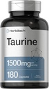 Horbäach Taurine Suplemento 1500mg  180 Capsules ← Non-GMO y Gluten Free