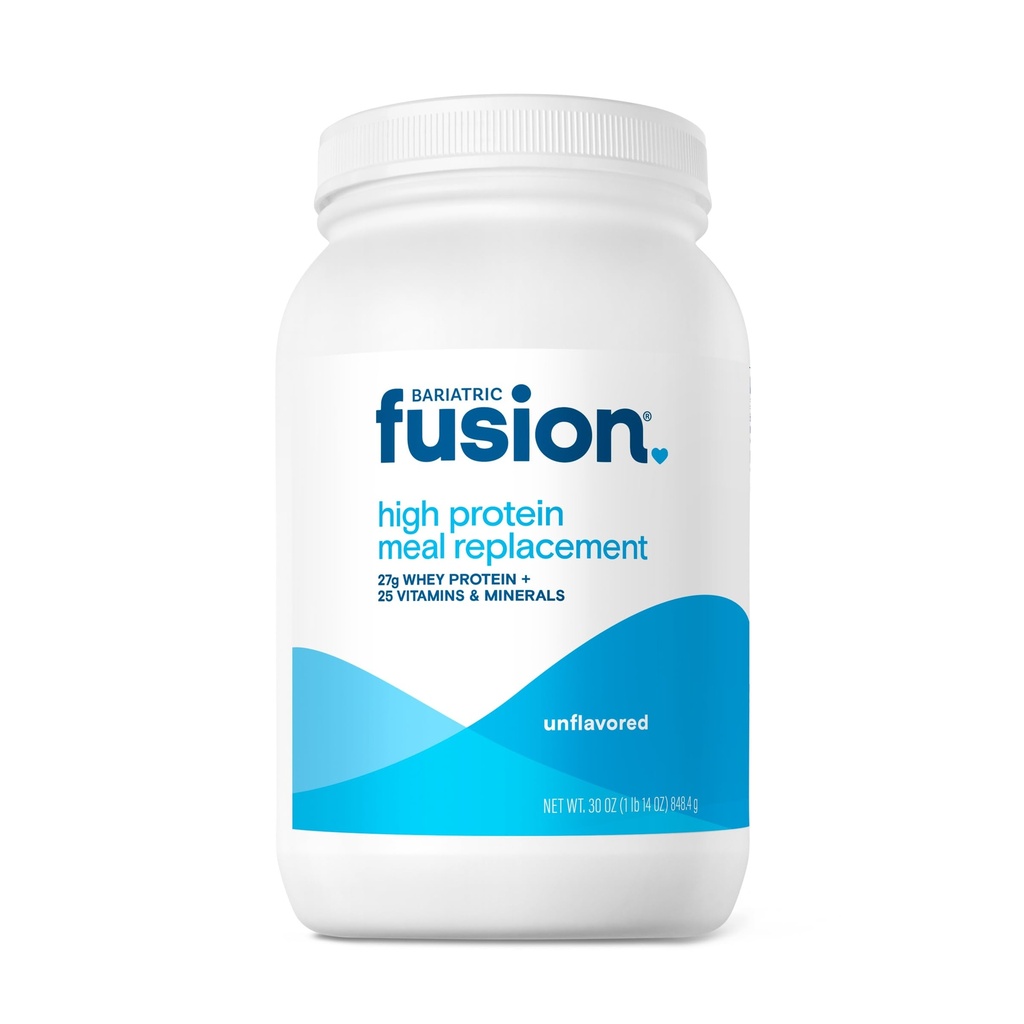 Bariatric Fusion Desflavored Meal Replacement 27g Protein Powder, 21 Tubo de servicio para pacientes de Cirugía Bariatrica incluyendo Bypass Gástrico y Gastrectomía Sleeve - No Gluten, Aspartame o Sugar