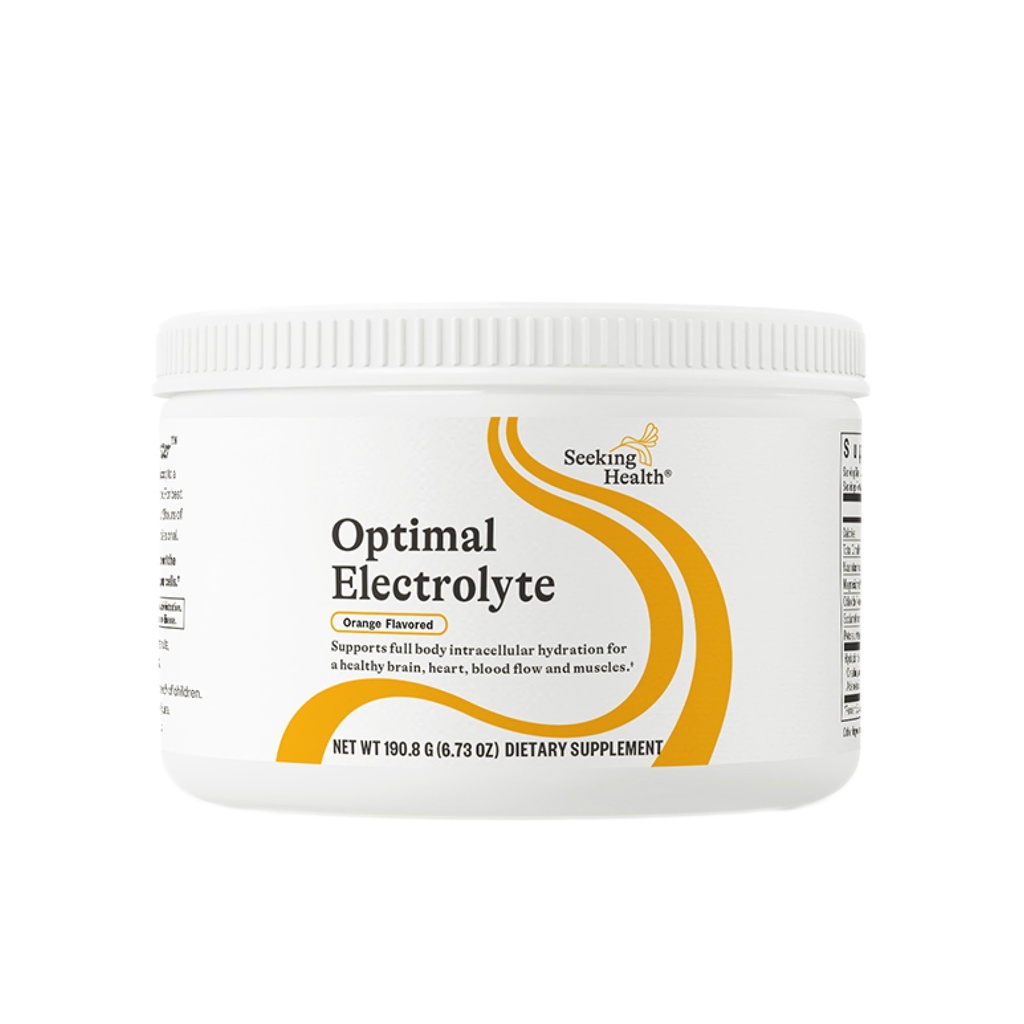 Buscando salud Optimal Electrolyte Powder, Orange Flavor, Healthy Energy and Endurance Support, promueve la hidratación y los músculos saludables, Vegan y Vegetarian (30 Servimientos)*