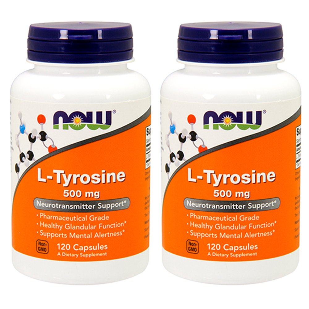 L-Tyrosina 500 mg 120 cápsulas (Pack of 2)