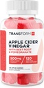 TransformHQ Manchas de vinagre de sidra de manzana (120 Servings, 500mg Por Serving) - Gluten Free, Non-GMO