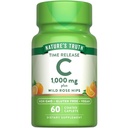 Verdad de la naturaleza Vitamina C con Rose Hips 1000mg ← 60 Coated Caplets  Vegan, Non-GMO &amp; Gluten Free Supplement