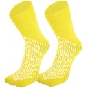Calcetines hospitalarios HCS con rejillas para hombres y mujeres (6 pares) - 360 All-Around Tread Non-Slip Sock, ancianos/seniores - Hospital Grip Calcetines, mujeres, hombres - riesgo de caída zapatillas de pacientes (amarillo, regular)