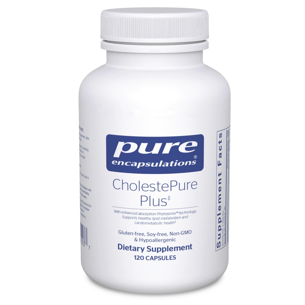 Pure Encapsulations CholestePure Plus 120's - Supports Lipid Metabolism & Heart Health* - Berberine Supplement - with Citrus Bergamot - Gluten Free ' Non-GMO - 120 Capsules