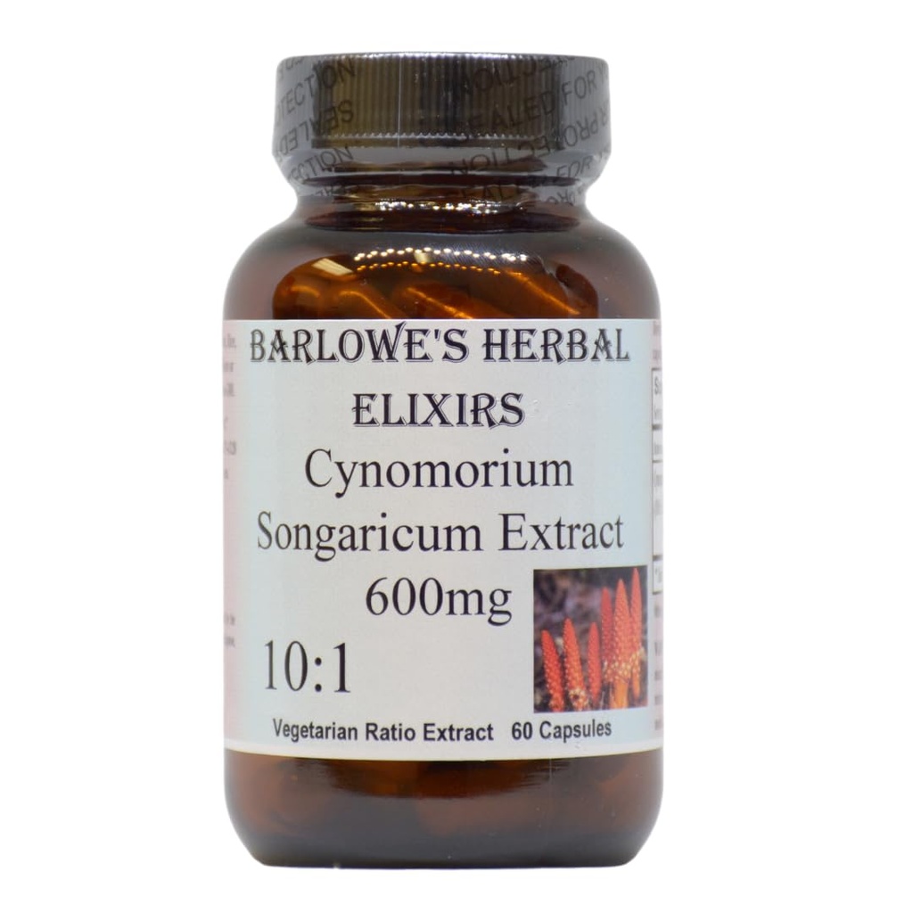 Cynomorium Songaricum Extracto 10:1 ← 600mg Por Capsule TENIDO Suplemento herbal para la resistencia, vitalidad y bienestar TEN 60 cápsulas veganos ← Stearate-Free, Glass Bottled