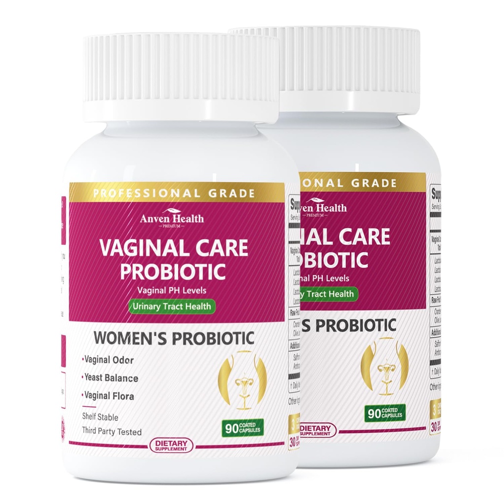 Vaginal Probiotics for Women pH Balance with Prebiotics - 60 Billion Womens Probiotic for Vaginal Flora, Odor, Yeast & Digestive Health with Saffron, Cranberry, Vegan " Non-GMO TEN 180 Caps