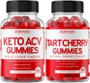 Keto ACV Gummies (60 Conde) Advanced Weight Loss Formula and Tart Cherry Gummies (90 Conde) Uric Acid Level Support with Powerful Antioxidant with Celery Seed Extract - Non GMO, Vegan Safe & USA Made