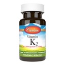 Carlson - Vitamina K2 MK-7 (Menaquinone), 90 mcg, soporte de bonificación, biodisponibilidad de calcio, vitamina K2, vitamina K-2, 60 Softgels