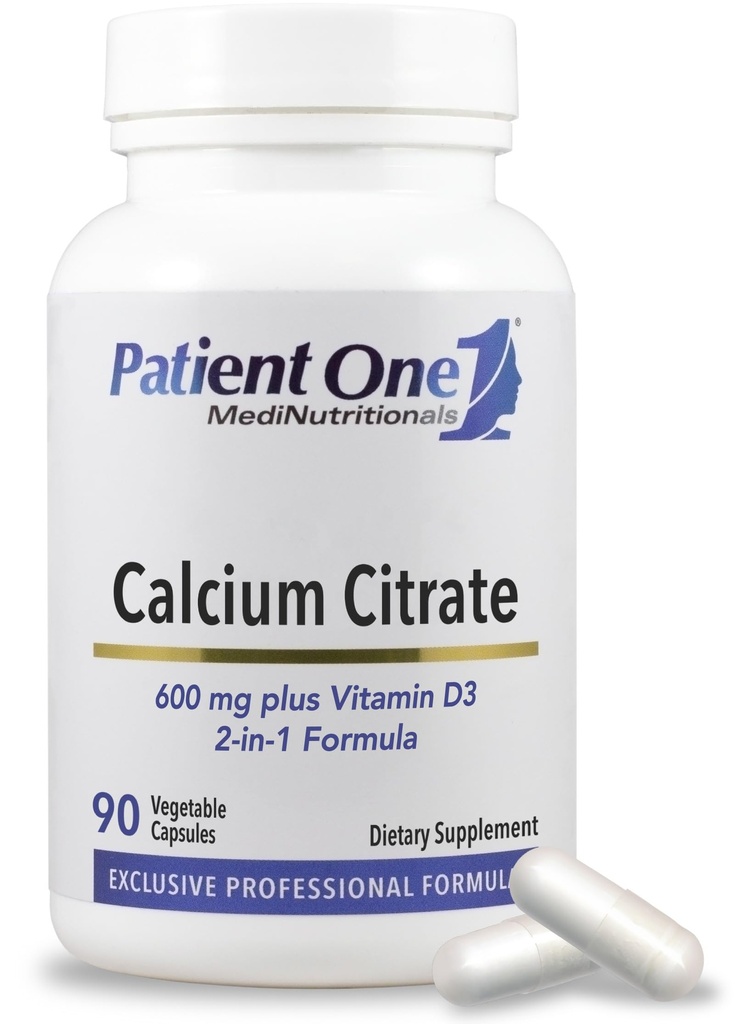 Citrato de calcio y vitamina D3 tención suplemento para apoyar el hueso y la salud cardíaca* ← Absorción reforzada