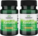 Keratina de Swanson (de lana tibetana) - Suplemento Natural Promoción de Juntas Saludables, Pelo, Piel & Nails - Ayuda Nourish Healthy Connective Tissues - (60 cápsulas, 50 mg cada uno) (2 Pack)