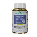 Neuherbs Deep Sea Fish Oil (60 Softgels) Omega 3 Suplemento Triple Strength 2500 Mg para el músculo, las articulaciones, el corazón y el apoyo cognitivo Silencio No Fishy Burps with Lemon Flavour for Men &amp; Women TEN (Pack of 1)