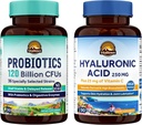 Vitalitown Gut-Skin Bundle (Pack of 2) peru Probiotics 120 Billion CFUs (Item 1) & Hyaluronic Acid (Item 2) ← 30 + 90 Capsules