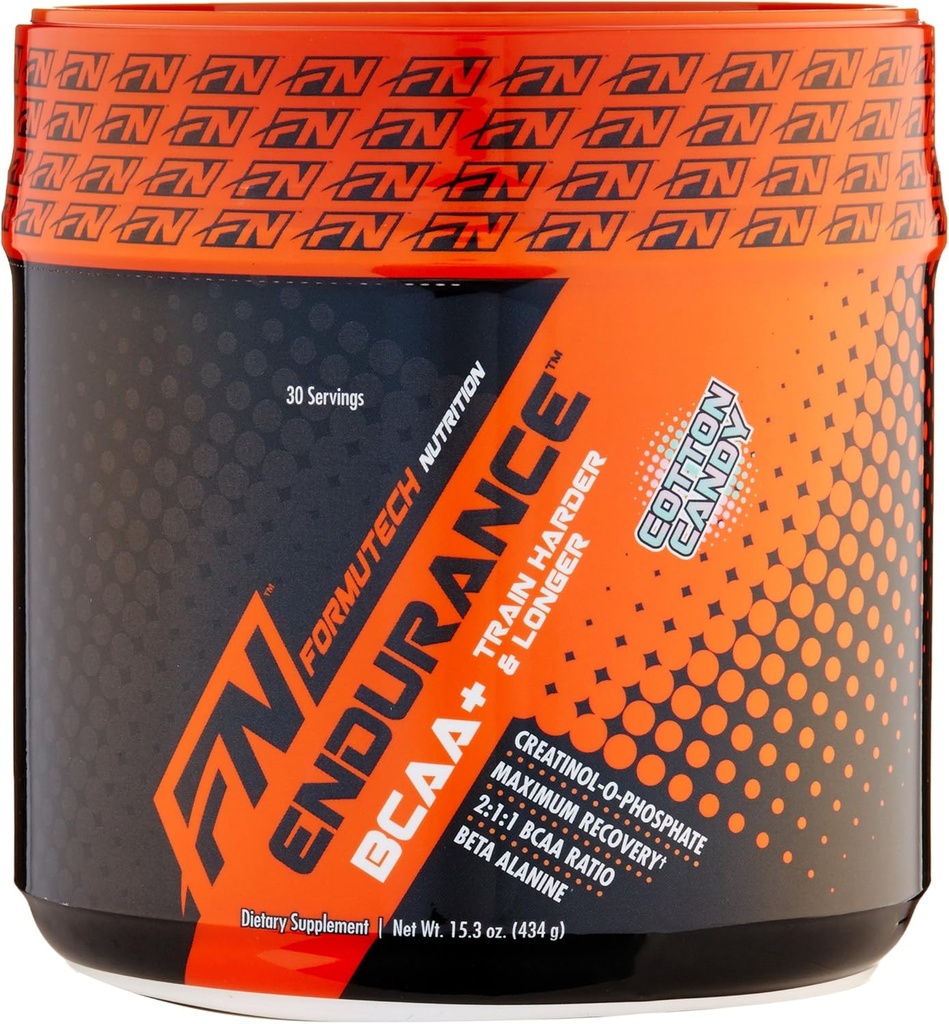 Resistencia BCAA Plus, entrenamiento intra diseñado para entrenamiento más duro y más largo con Beta Alanine, Cotton Candy, 434 Gram