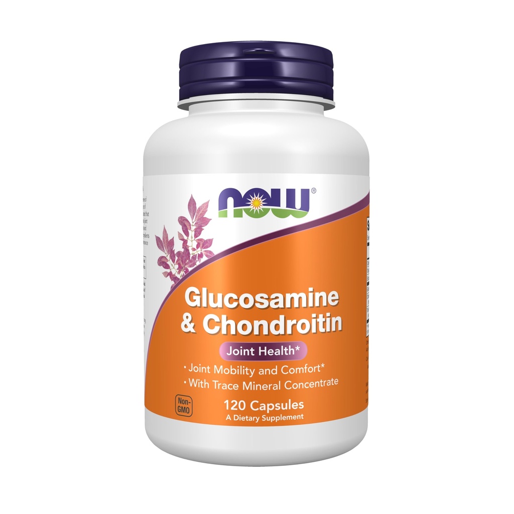 AHORA Suplementos, Glucosamina " Condroitina, con Concentrado Mineral Trace y Alfalfa, 120 cápsulas