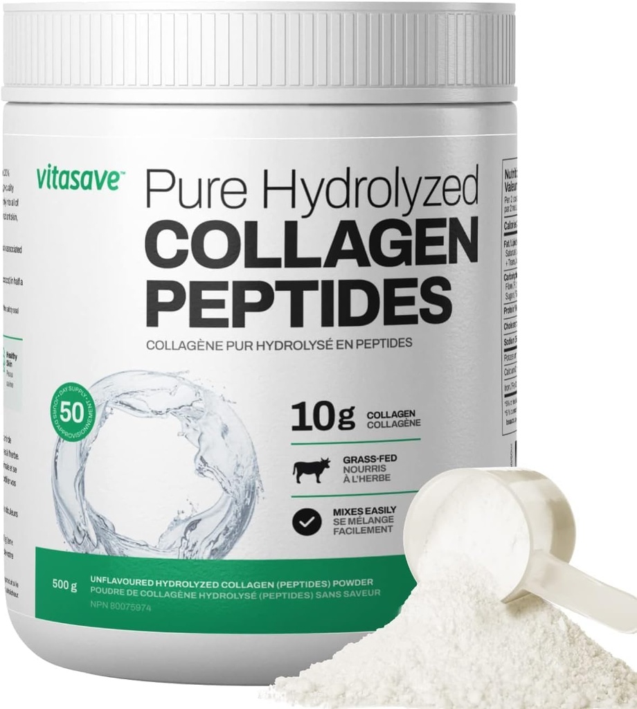 Collagen Peptides Powder – 10g Collagen hidrolizado por Serving – Desarrollado, alimentado con hierba, Keto Friendly – Skin, Hair, Nails & Joint Support – 500g
