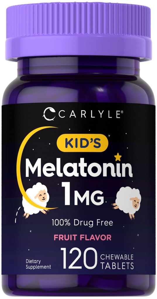 Carlyle Kids Melatonin 1mg ← 120 Chewable Tablets