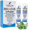 Tinta blanca Respirar Aceite Esencial Natural Inhalador Eucalyptus Peppermint Silencio Congestión Silencio Alergia Silencioso Silencioso Aromaterapia Sinus Relief (2)
