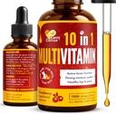 Canis limitadaCattus 10-in-1 Multivitamínico para perros y gatos – Glucosamina diaria, vitamina B, C & D3 Soporte - Suplemento líquido con arándano &amp; MSM – 2 oz
