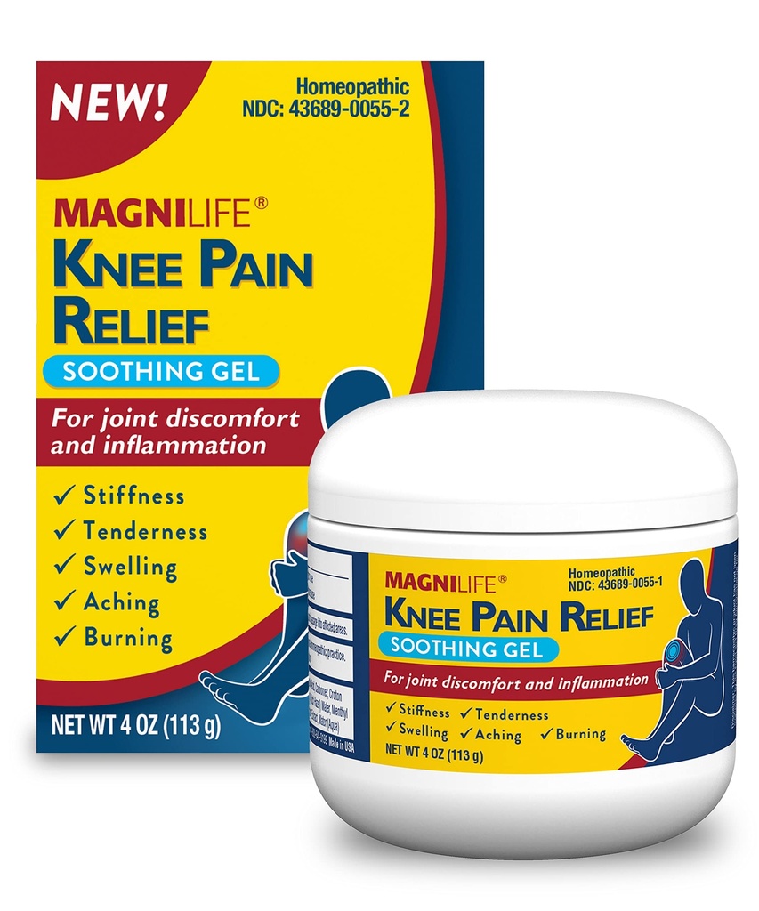 MagniLife Knee Pain Relief Soothing Gel, reduce la hinchazón " Inflamación de los músculos doloridos, el trastorno conjunto, las lesiones - All-Natural Arnica - 4oz.