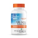 Doctores Mejor Folato Activo completo 800 con Quatrefolic, apoya la salud fetal, no GMO, Gluten Free, Vegan 60 Veggie Caps