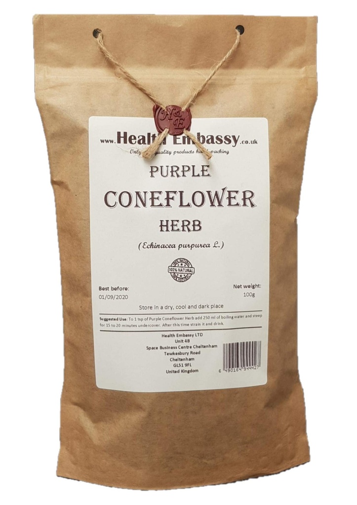 Health Embassy Purple Coneflower Herb ← Echinacea Purpurea L TENIDO Herbal Tea (100g)
