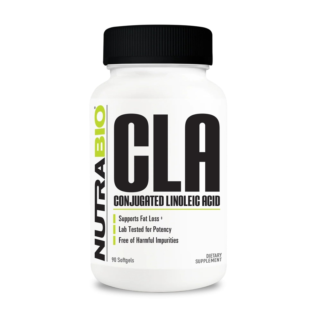 NutraBio CLA Suplemento conjugado de ácido linoléico, 800mg - 90 Softgels
