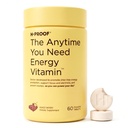 H-PROOF El tiempo que necesite vitamina energética para energía sostenible, foco " alerta con cafeína libre de jitter, 60 suplementos energéticos factibles (30 servidos), Berry mixto