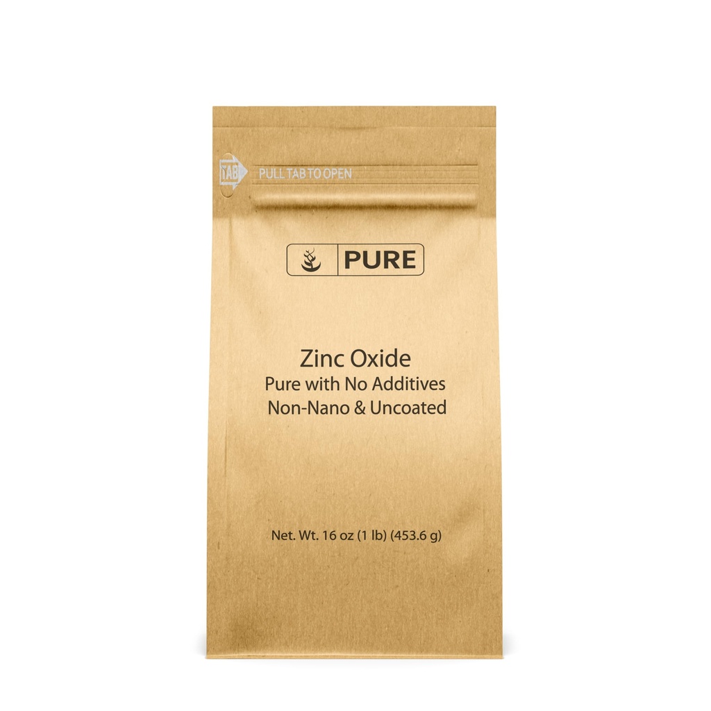 Ingredientes originales puros Oxido de zinc, Empaquetado ecológico, Non-Nano (1 libra)