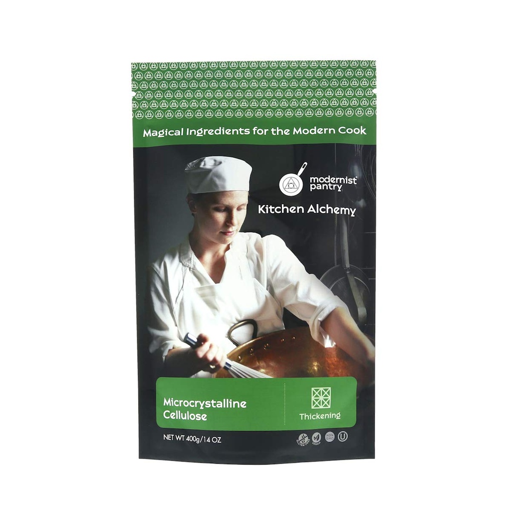 Puro microcrystalline Cellulose (MCC) Polvo ⊘ No Gluten-Free Vegan OU Kosher certificado - 400g/14oz