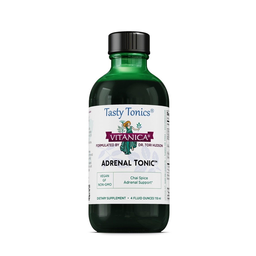 Vitanica - Tonico Adrenal, Soporte Adrenal, Vegetariano, 4 onzas (Paquete May Vary)