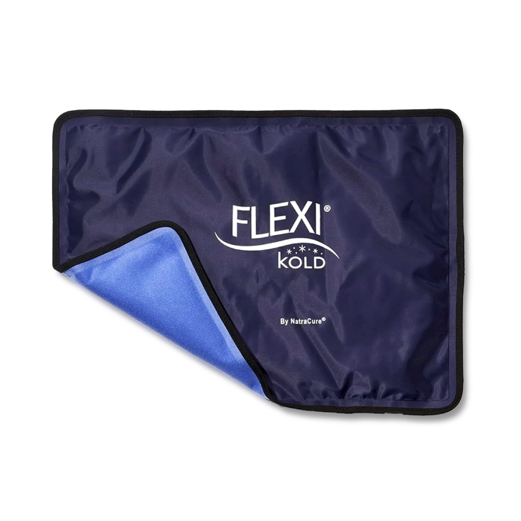 FlexiKold Reutilizable Gel Gran paquete de hielo con Correas – Cold Compress Gel Cold Pack for Injuries – Flexible Medical Ice Wrap for Back, hombros, piernas, rodillas, ciática, dolor muscular – Standard