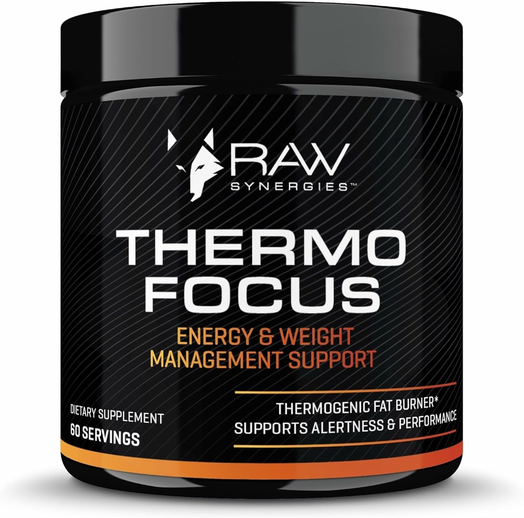 Thermo Focus - Clean Energy Supplement for Muscle, Mind & Metabolic Health Support - Powered by Nootropics - Thermogenic de larga duración - 60 cápsulas